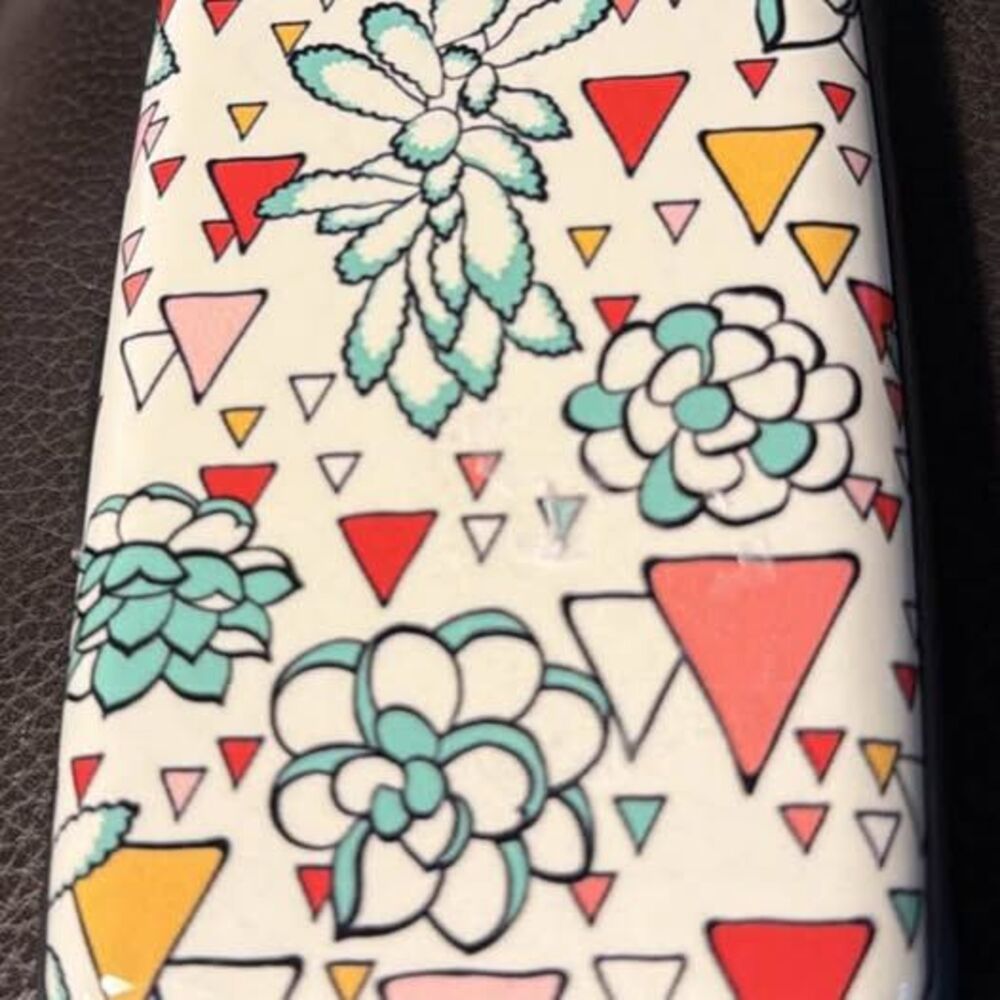 Succulent Pattern Hard Shell Card Wallet RFID - Picture 4 of 4
